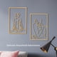 thumbnail image 5 of Matsuzay Decoración nórdica Línea femenina moderna Adorno de pared Dibujo Silueta Adorno para el hogar Sala de estar Decoración para el hogar Decoración del hogar Negro Atrás Matsuzay HA080027-03, 5 of 6