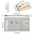 thumbnail image 3 of JIALIOU Nylon Trifold Card Wallet with ID Window Zipper Pocket for Men Women Teen Various Beer Glasses, 3 of 7