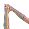 thumbnail image 1 of PMVFHDE Gants pour Femmes Femmes Fête Demi-Doigt Couleur Gants en Résille Carnaval Fête Longs, 1 of 6