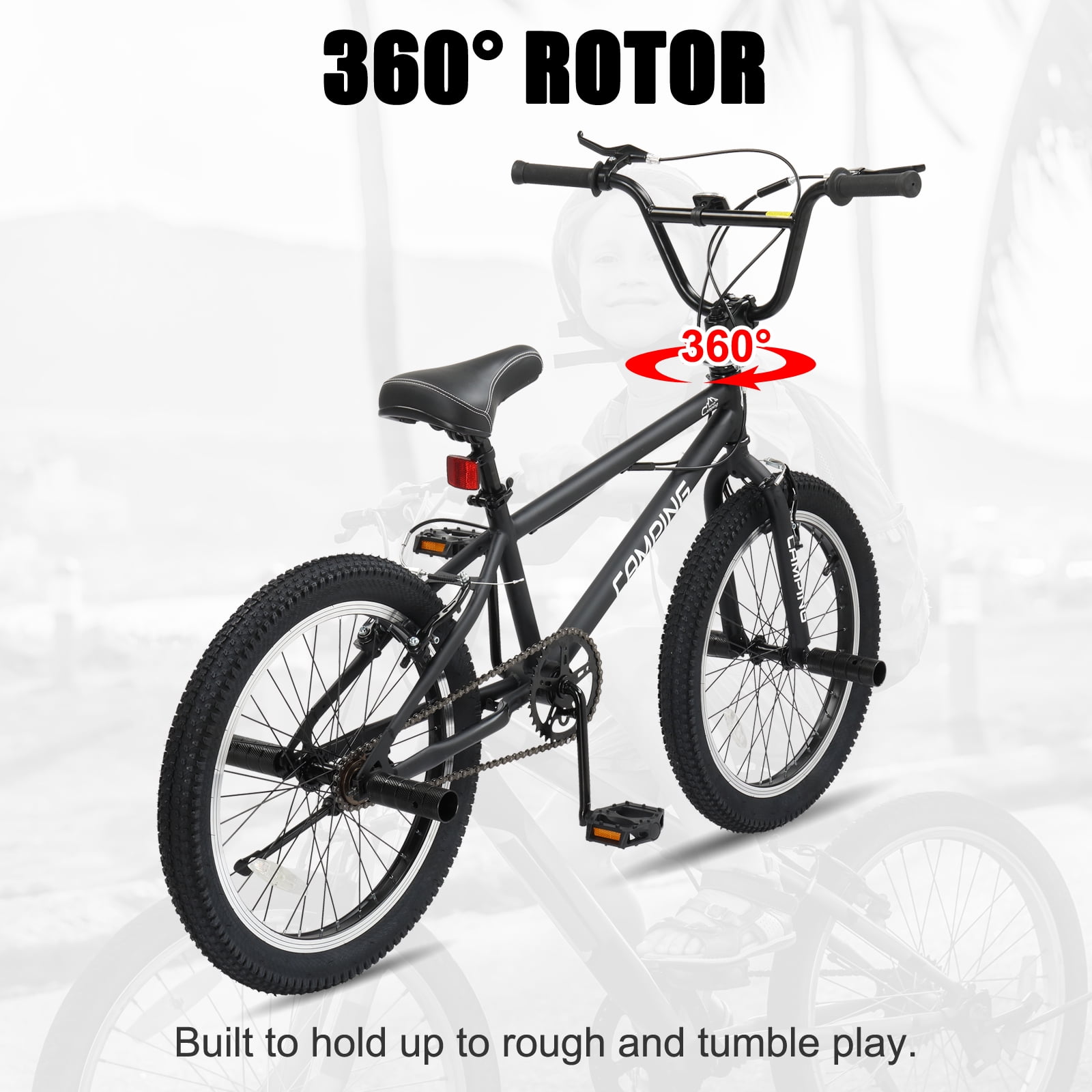 Ktaxon 20in BMX Bike, Beginner Trick Bicycle with Hi-Ten Steel