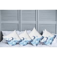 thumbnail image 2 of Ambesonne Ocean Throw Pillow Cover 4 Pack, Deep Sealife Creatures, 18", Navy Blue Aqua and White, 2 of 7