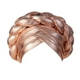 thumbnail image 2 of Fgnfyis Fashion Women Beading Braid Hat, Ruffle Cancer Wrap Sleep Cap with Satin - Hats for Women Brown, 2 of 4