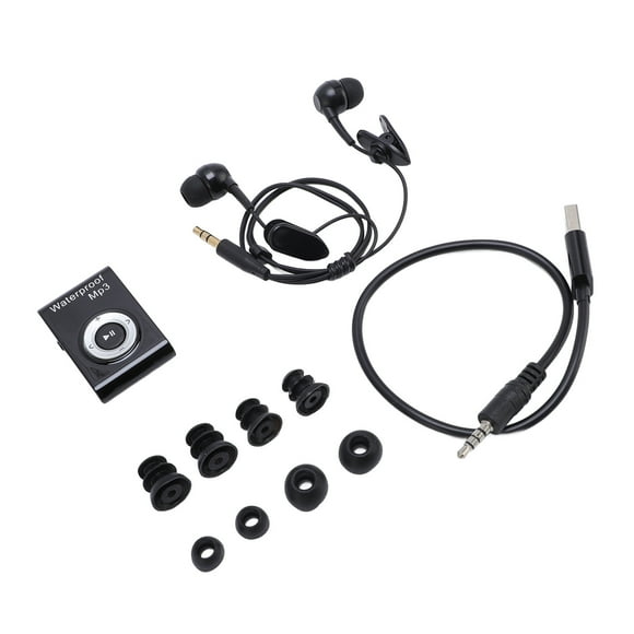 Water Proof MP3 Player for Swimming Diving Sports with Swimming Headphones, 8GB Memory Multifunctional Lossless Audio Format and Shuffles Feature Underwater Music Player