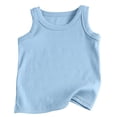 thumbnail image 5 of Tiijoy Summer Girls Ribbed Tank Top Casual Solid Crewneck Sleeveless Shirt, Sizes 2-12, 5 of 6