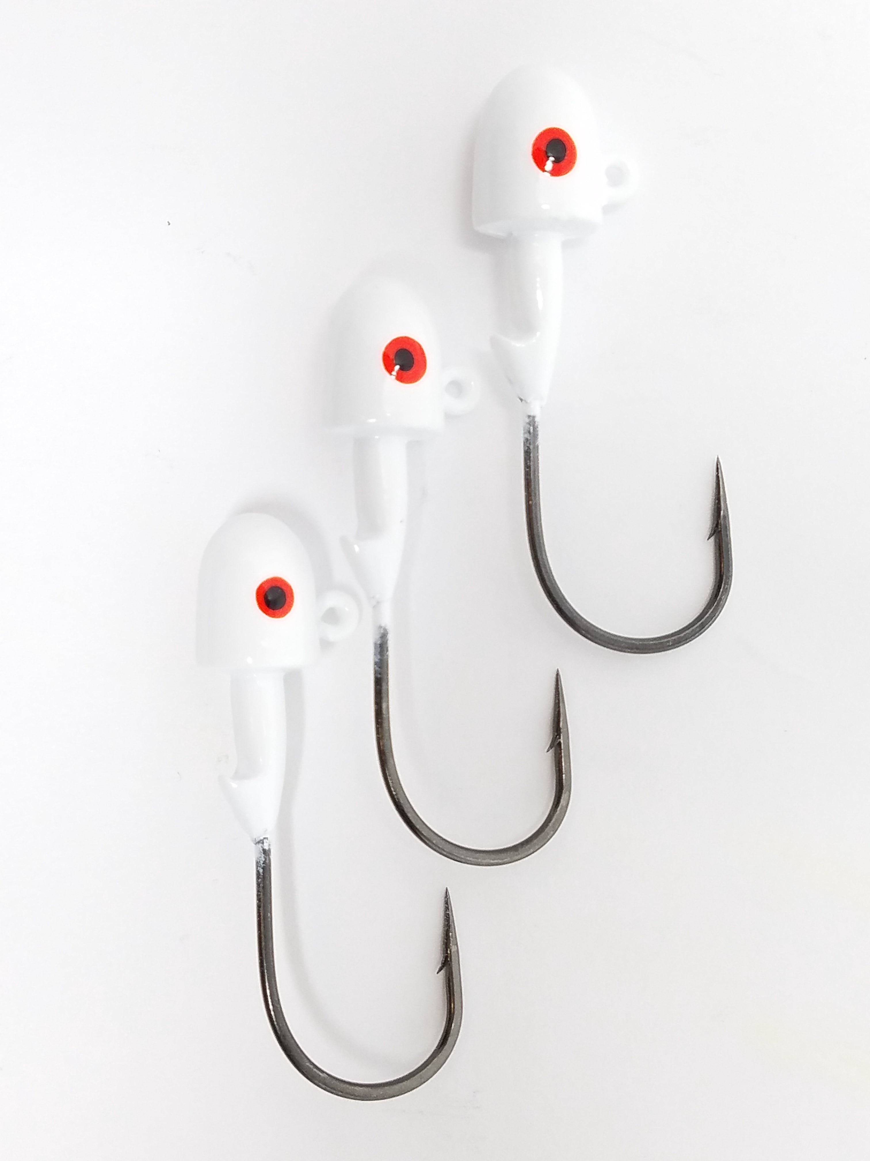 Kalins 1/2 oz. Freshwater Ultimate Fishing Jig, White, Lakes River, 3pk