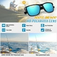 thumbnail image 4 of LINVO Polarized Sunglasses for Men Women Square Mirrored Trendy Shades for Fishing Beach Driving UV400 Protection, 4 of 7