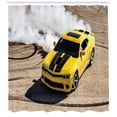 thumbnail image 3 of Ambesonne Yellow Shower Curtain, Racer Speedy Sports Car, 69"Wx70"L, Yellow Warm Taupe, 3 of 3