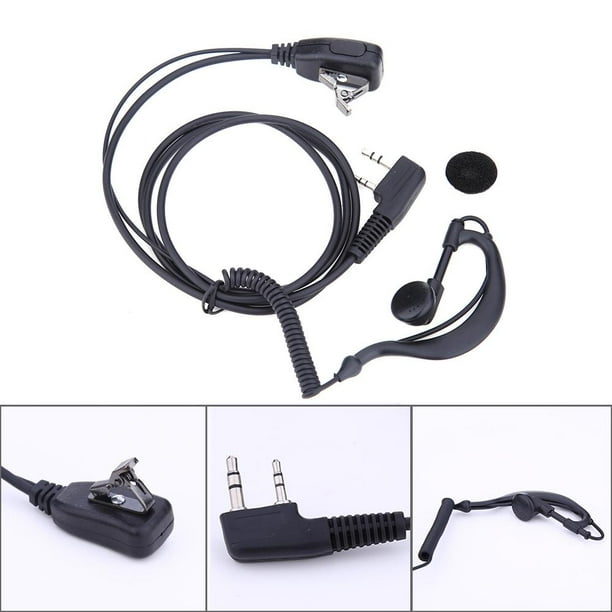 Auricular de 2 pines, micrófono PTT para BAOFENG UV5R para KENWOOD