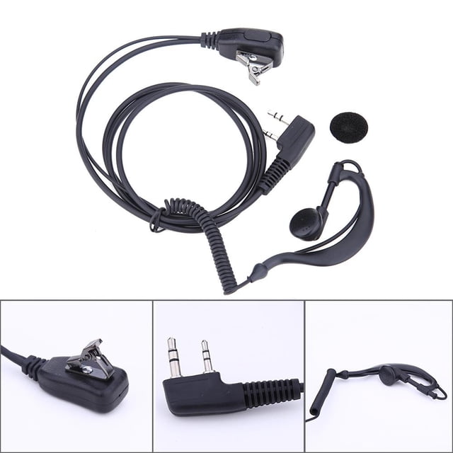 Auricular de 2 pines, micrófono PTT para BAOFENG UV5R para KENWOOD