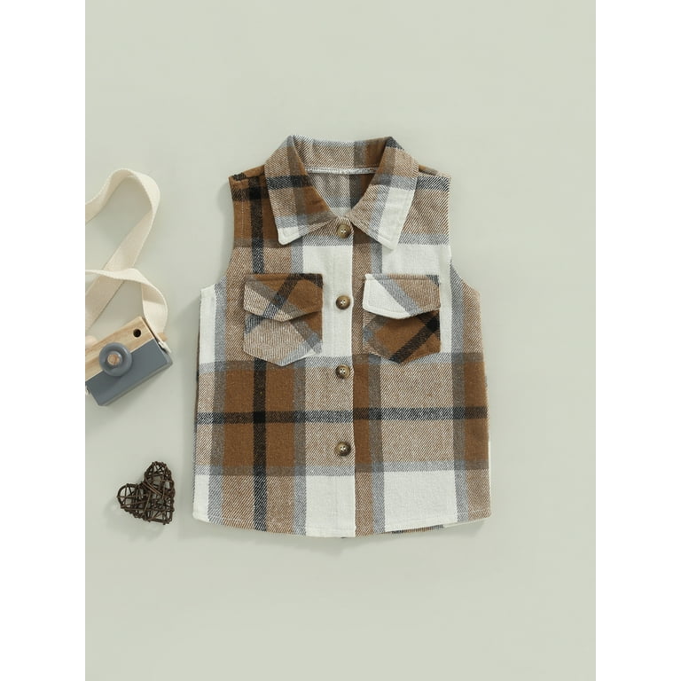 Baby plaid hotsell vest