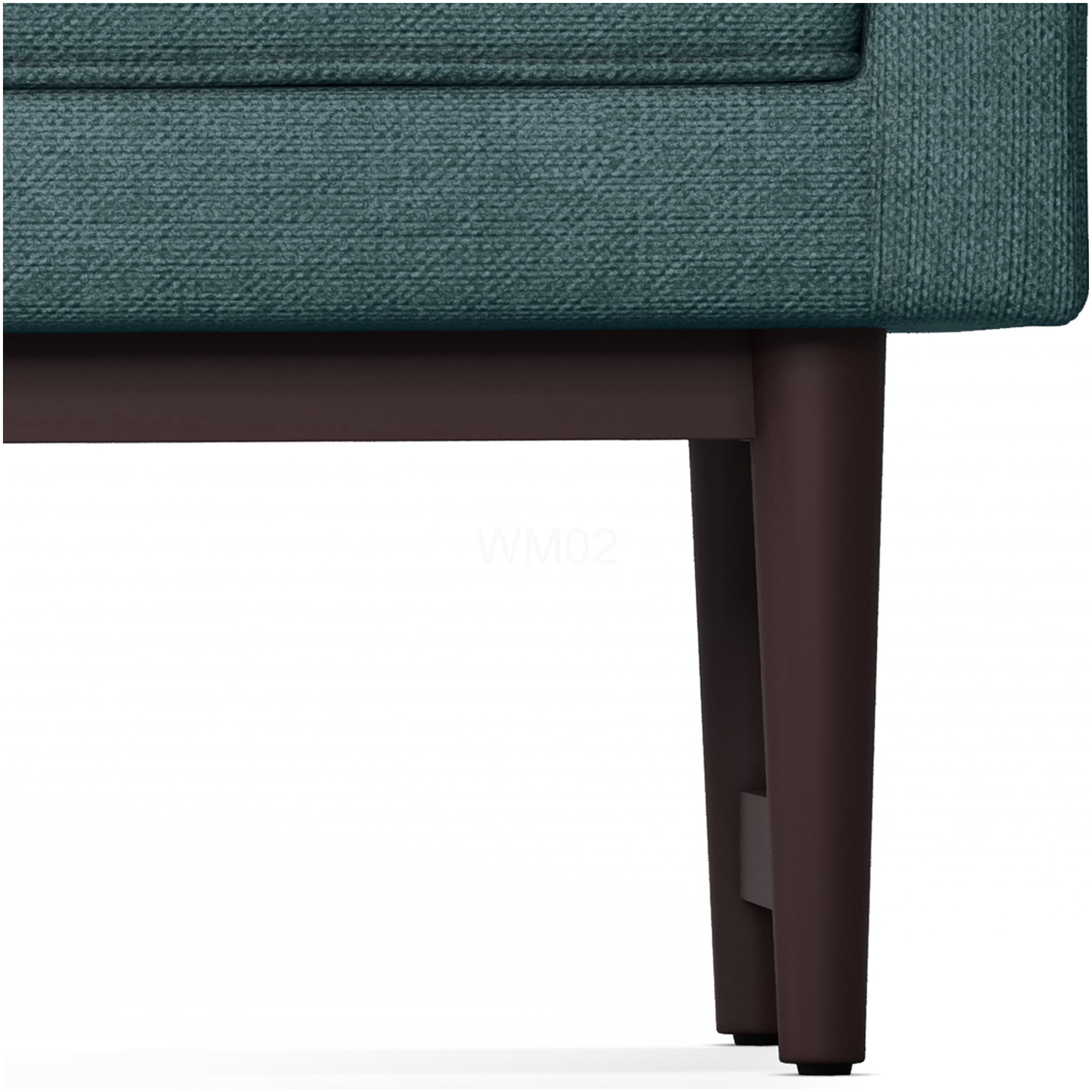 Smoky Teal Upholstered Ottoman Bench with Storage, Modern Fabric Footrest Stool for Living Room