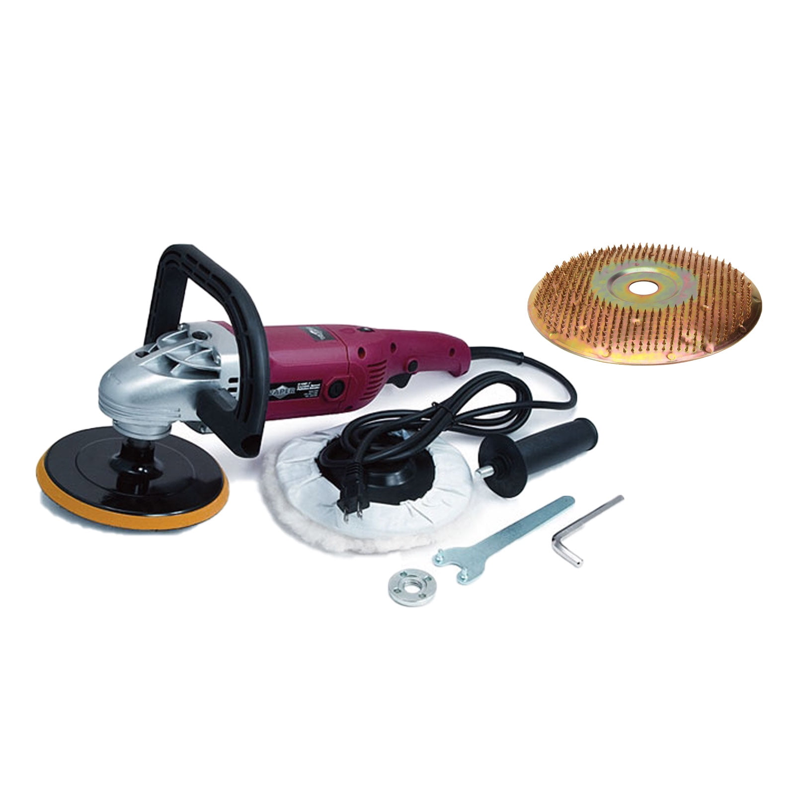 7 Inch Tire Grinder with Nail Head Disc Tool Kit