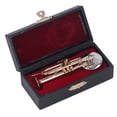 thumbnail image 3 of Mini Trumpet Toy, Trumpet Replica Exquisite Design Glossy  Premium Brass  For Bookshelf 2.56in,3.54in, 3 of 8