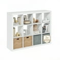 thumbnail image 5 of Furinno Cubicle Extra Thick Frame Decorative Cube Storage Organizer, 12-Cube, White, 5 of 12