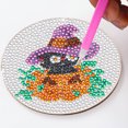 thumbnail image 2 of Cuadros Decorativos Bricolaje posavasos de diamante arte hecho a mano taza de bebida de Halloween cojín (AA1081-4) Likrtyny embutido en tela, 2 of 4