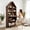 Natural Walnut, variant on Folding Desk with Storage Cabinet,Convertible Hideaway Desk to Bookshelf, Space-Saving Wall Mount Table for Home Office, Craft, Vanity, Small Spaces