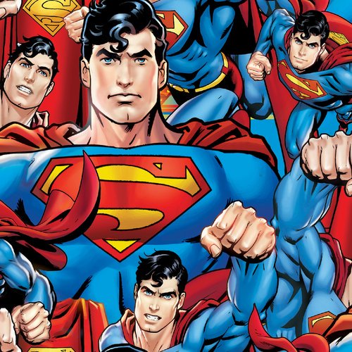 DC Comics Polyester Fleece 58" Superman Fabric, per Yard