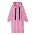thumbnail image 2 of Kiplyki Fall Hoodies for Women Color Long Velvet Loose Long Sleeved Hooded Tops, 2 of 7