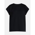 thumbnail image 5 of Lissome Women's Scuba Knit Top and Shorts Lounge Set, 2-Piece, Sizes S-4X, 5 of 5