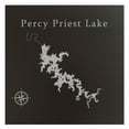 thumbnail image 1 of Percy Priest Lake Map 12x12" Black Metal Wall Art Office Decor Gift Engraved Tennessee, 1 of 2