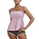 thumbnail image 2 of Playeras,Blusas y Tops,Ropa para Mujer Tank Top Mujeres Camisa sin mangas con dobladillo plisado y hombros descubiertos para mujer Camisola Elegante chaleco sin espalda (Purple, L), 2 of 5