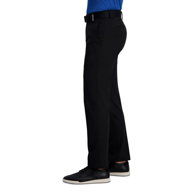 Haggar Pantalon pour Homme Cool Right Performance Flex Uni Coupe Droite devant Plat