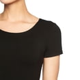 thumbnail image 4 of Bamboo basics Camiseta de mujer KATE, paquete de 2 - Camiseta interior, cuello redondo, camiseta simple Negro M (Medium), 4 of 4