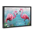 thumbnail image 2 of Stupell Industries Tropical Flamingo Lagoon Duo Black Floating Frame Canvas Art, 25 x 17, by LSR Design Studio, 2 of 7