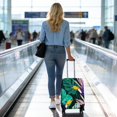 thumbnail image 5 of Stretch Luggage Cover S(18-20in)– Elastic Travel Suitcase Protector with Handle Openings & Bottom Closure, Washable Polyester Spandex Suitcases Cover, Tropical Forest Jungle Print, 5 of 5