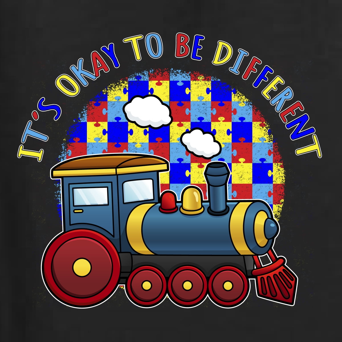 Wild Bobby Its Okay to Be Different | Train Autism Awareness Men Long Sleeve Shirt
