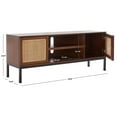 thumbnail image 3 of SAFAVIEH Zadie 1 Shelf Rattan Media Stand, Walnut/Natural (54 in. W x 15 in. D x 22 in. H), 3 of 14