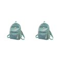 thumbnail image 3 of pitrice Velvet Backpack Solid Color Polyester Lining Easy Matching for Zipper Student Girls University Schoolbag Birthday Gift Green 2Set, 3 of 6