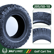 Set 2 WOLF PACK Golf Cart Tires 205/50-10 All Terrain Tubeless Tire