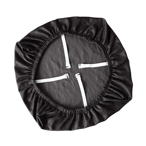 Funda elástica para silla de oficina, funda de cojín para silla, suministros sólidos, comedor de oficina Negro