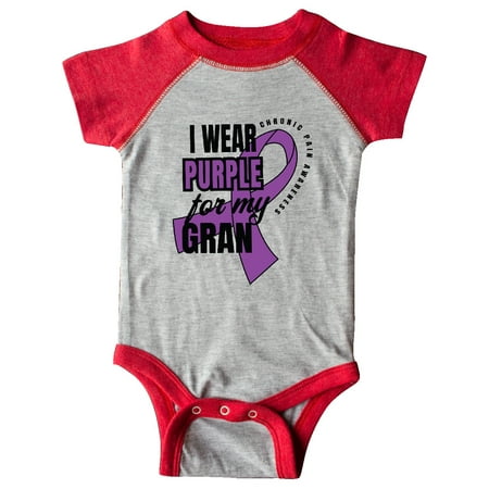

Inktastic Chronic Pain I Wear Purple For My Gran Gift Baby Boy or Baby Girl Bodysuit