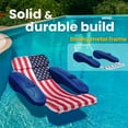 thumbnail image 3 of XtremepowerUS Floating Chaise Pool Lounger USA Patriotic Padded Large for Adults Headrest, Backrest, Footrest & Cupholder (American Flag), 3 of 6