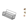 thumbnail image 5 of Dualoai Floating Metal Wall Organizer Basket with Leaf Shaped Sculpture Creative Nordic Abstract Ornament for Kitchen Bathroom Living Room Table, 5 of 8