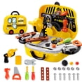 thumbnail image 5 of Multifunctional Kids Pretend Play Set with Kitchen Utensils, Vanity, Cash Register & Doctor Tools in Portable Travel Suitcase - Interactive Plastic Toy for Cognitive & Skill Development, Lightweight, 5 of 5
