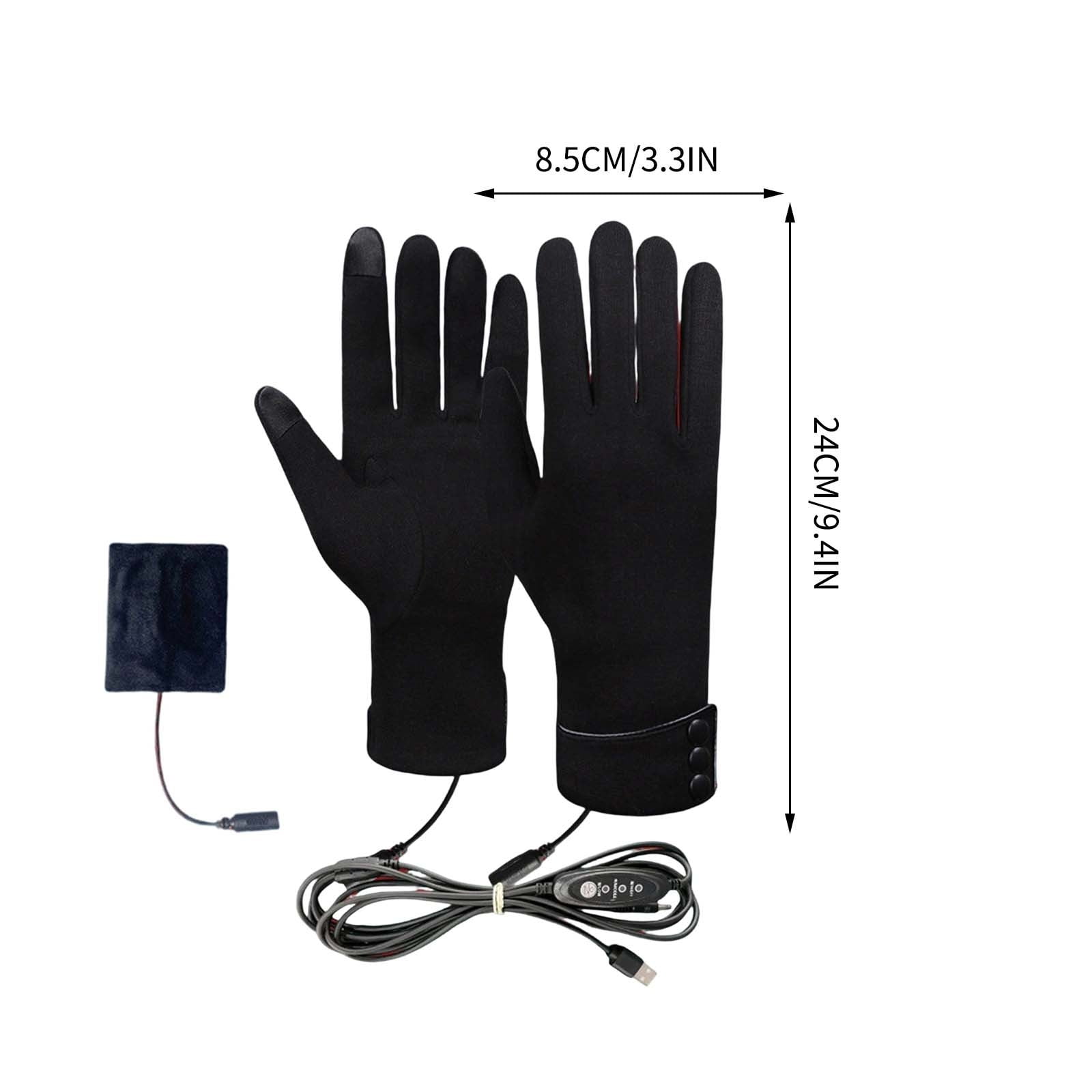 Lunxisen 4 Pcs Portable Heated Gloves Fingerless Rechargeable Hand Warmer for Cold Weather Indoor Outdoor Winter Activities Arthritis Pain Relief