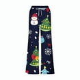 thumbnail image 4 of successthop Christmas Pajama Pant Snow Tree Plus Size Wide Leg Pants with Pockets Elastic Trousers Vintage Loungewear, 4 of 5