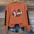 thumbnail image 2 of EHQJNJ Chandails en Molleton Oversize pour Femmes Coupe Ample Manches Longues Col Rond Imprimé Graphique Football, 2 of 4