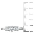 thumbnail image 2 of Created Forever Women's 1 3/4ct TW Lab Grown Diamond Sterling Silver 3-Stone Engagement Ring, 2 of 10