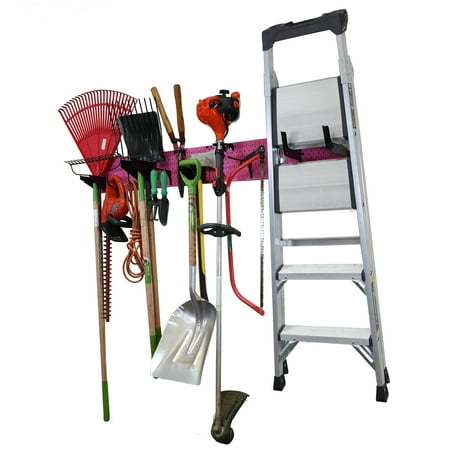 

Wall Control Garage Storage Rack Lawn & Garden Tool Organization Wall Mounting Organizer - Easy to Install 64 Wide Colorful Pink Metal Peg Board Set (Pink Pegboard)