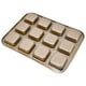 thumbnail image 1 of Molde para brownie, muffins de para molle cuadrado de acero al carbono de 12 cavidades con divisores, 1 of 7