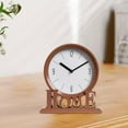 thumbnail image 4 of 2 piezas de reloj de escritorio, repisa decorativa para el hogar, fácil de leer, chimenea, sin tictac, estante de oficina, relojes de mesa para decora Marrón Gris Profundo Fernando Reloj de pared, 4 of 8