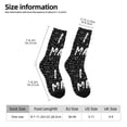thumbnail image 6 of Uemuo I love Math Pattern Women's Crew Socks, Soft Durable Breathable Moisture-Wicking with Odor Control Cotton socks, 6 of 9