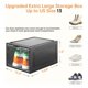 thumbnail image 4 of Caja de almacenamiento de zapatos XL, paquete de 12, caja de zapatos de plástico transparente apilable, caja de zapatos frontal con puerta transparent, 4 of 7