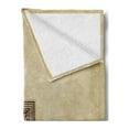 thumbnail image 2 of Brown Mandala Soft Flannel Fleece Throw Blanket, Close up Detail of Hand-Drawn Oriental Flower in Cultural Style, Cozy Plush for Indoor and Outdoor Use, 60" x 80", Beige and Brown, by Ambesonne, 2 of 5