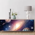 thumbnail image 2 of Idea4wall 7pcs Interstellar Cloud Star Galaxy Stick Wallpaper Removable Wall Murals Large Wall Stickers for Home Decoration, 48"x148", 2 of 5
