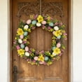 thumbnail image 6 of Easter Wreath for Front Door,Easter Egg Wreath with Daisy Flowers and Pastel Eggs, Spring Door Wreaths for Home Easter Decorations, 6 of 6